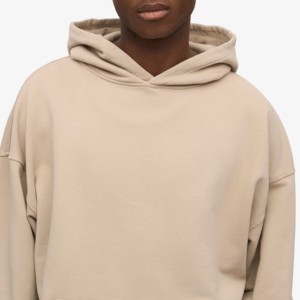 Sudadera con capucha de hombre pesado con bordado en blanco de alta calidad 2025, jersey con estampado de logotipo personalizado de gran tamaño, sudaderas con capucha personalizadas de algodón para hombre - Product Image 3