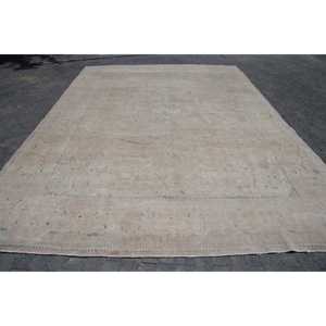 9.9x14.5 ft Rug, Turkish Vintage Oversize Rug, <b>Brown</b> <b>Wool</b> Rug - Product Image 1