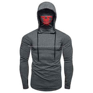 Sudaderas con capucha negras con máscara de calavera con cordón y cremallera para hombre personalizadas con servicio OEM 2025 de la mejor calidad para hombre, cree su propio logotipo y diseño - Product Image 1