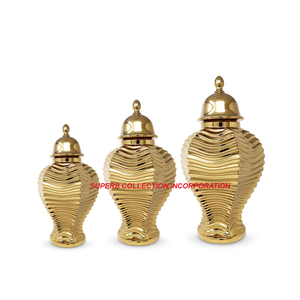 Pots de gingembre plaqués or faits à la main Offre Spéciale Vase de table moderne avec glaçure mate fait à la main sur Offre Spéciale - Product Image 2