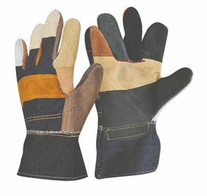 Wholesale Hot Selling Custom Size Heavy Duty Work <b>Gloves</b> Industrial Cowhide Split Leather Rubber Safety Hand Protection 16INCH - Product Image 3