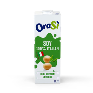 Bevanda Vegetale OraSi a Base di Soia 100% Italiana per Distributori, Alta Proteina, 1 Litro, Scadenza 360 Giorni, Confezione da 12 Unità - Product Image 1