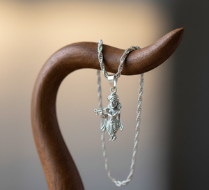 Collar de cadena de eslabones de rodio de plata 925, colgante con forma de Animal para uso diario, regalo espiritual de tendencia chapado en oro para hombres y mujeres - Product Image 3