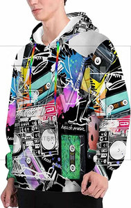 Sweat à capuche pour femme de haute qualité, couleur personnalisée, imprimé par sublimation, tissu jersey 100% coton, style streetwear, logo sur le devant - Product Image 3