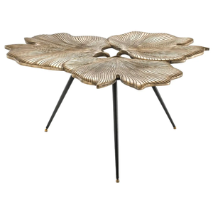 Mesa de centro con acabado de latón dorado hecho a mano, mesa de centro decorativa de diseño de lujo - Product Image 1