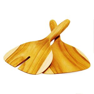 Ensemble de serveurs à salade avec manche en résine, ensemble d'outils de cuisine en bois de mangue d'acacia naturel disponible en Inde - Product Image 6