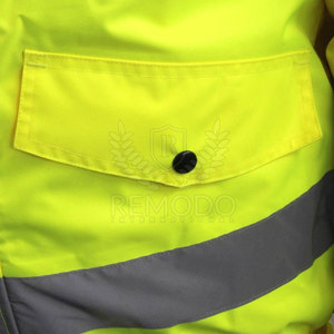 Mejor precio Hi Vis Reflective Road Safety Jacket Hombres Transpirable Hi Vis Safety Jacket con cremallera - Product Image 6