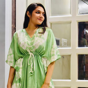 Traditional Hand Made Boho Trendy Tie Dye Beachwear Tye and Dye <b>Kaftan</b> Girls' Cover-Up <b>Kaftan</b> - Product Image 1