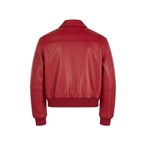 ODM OEM Chaqueta de motorista de cuero con pinchos personalizada de alta calidad Hombres Mujeres Streetwear Moda Azul Gris Abrigo de cuero genuino - Product Image 2