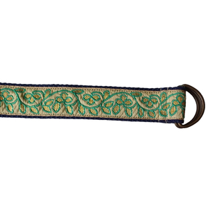 Cinturones de doble anillo en D de moda personalizada Cinturones vaqueros de tela para hombres Cinturones de jacquard - Product Image 2