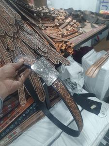 Top Selling Rodeo International Western Aztec Beaded <b>Belt</b> Custom Cow Leather Floral Hand Tooling High <b>Cowboy</b> Alloy Buckle Custom - Product Image 3