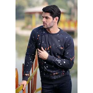 Unze London ZYAIR Winter Pullover Sweatshirt Crew Neck Size 6XL Anti-Wrinkle Anti-Shrink Knitted Hoodie Screen <b>Printed</b> Design - Product Image 4