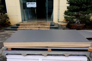 Usine 1220*2440 placage de mélamine moderne 18mm 9mm ignifuge décoration intérieure pierre finition de Grain de bois pour armoires - Product Image 4