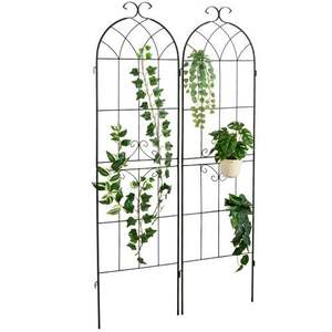 Treillis de jardin en métal, support mural décoratif pour plantes grimpantes, balcon, terrasse, espaces extérieurs, utilisation domestique compacte - Product Image 1