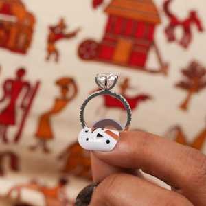 Round Lab Grown Diamond Engagement <b>Ring</b>, Round Lab Grown Diamond Engagement <b>Ring</b> <b>For</b> Her, Diamond <b>Ring</b>, Lab Grown Diamond <b>Ring</b>. - Product Image 4