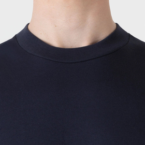 เสื้อยืดคอกลมทรงบ็อกซี่ สีน้ำเงิน ผ้าคอตตอน 100% สำหรับผู้ชาย สไตล์สตรีทแวร์ พรีเมียม แขนสั้น - Product Image 3