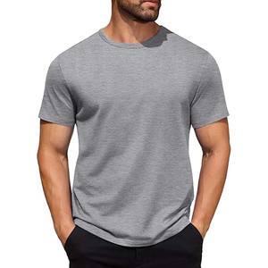 Camisetas con logotipo personalizado unisex para hombres y mujeres Camiseta personalizada con patrón sólido de algodón 100% con su imagen - Product Image 2