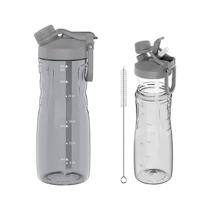 Produits chauds 2024 conception unique sans BPA eau potable bouteille en plastique gym extérieur