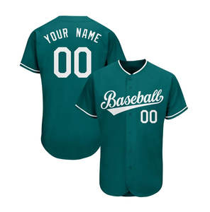 Camisetas de Béisbol Personalizadas con Botones, 100% Poliéster, Multicolores, Uniformes de Béisbol y Sóftbol para Equipos, OEM - Product Image 5