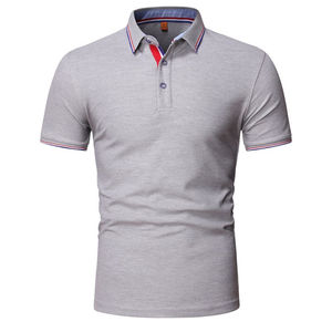 Polo à manches courtes de la meilleure qualité 100% coton, tissu tricoté de couleur unie, caractéristiques anti-rides fabriquées par l'industrie RAM - Product Image 2