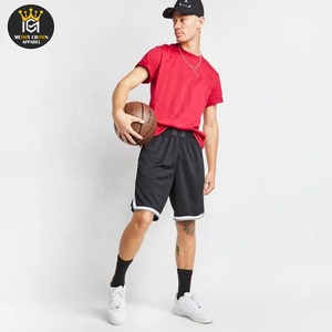 Custom Poly Basketball High Street Training <b>Shorts</b> Double Layer <b>Elastic</b> <b>Waist</b> Closure Canvas Plain Design Sublimation - Product Image 4