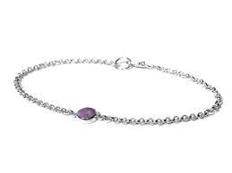 Designer Amethyst Beaded Chain Bracelet <b>Anklet</b> Chain Jewellery for Women and Girls Wear in Wedding Party, Festivals - Product Image 2