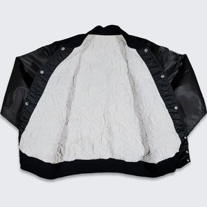 แจ็คเก็ตเบสบอลวาร์ซิตี้สไตล์วินเทจสำหรับผู้ชายและผู้หญิง  แบบมีกระดุม  ลายตาราง  พร้อมโลโก้ด้านหน้า  รุ่นใหม่สำหรับฤดูหนาว - Product Image 3