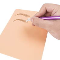 Microblading fournitures Double face pratique peau pour sourcil pratique fausse peau sans encre maquillage Silicone peaux pour pratiquer les sourcils