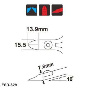 Alicates Eléctricos Multifuncionales de Cromo Molibdeno ESD-829, Cortadores de Cables para Bricolaje OEM - Product Image 6