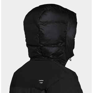 Doublure en satin personnalisé support en toile viscose/polyester surdimensionné manches longues fermeture éclair imperméable coupe-vent veste bouffante d'hiver pour hommes - Product Image 2