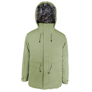 Chaqueta Deportiva Cortavientos Personalizable para Hombre, de Lona y Cuero Vacuno Genuino, Transpirable, con Cierre Completo y Puños Ajustables en la Cintura - Product Image 1