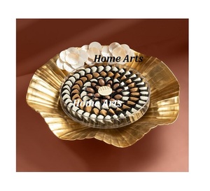 Bol de service à chocolat en acier inoxydable et laiton bol de collations à dessert de forme ronde fait à la main à bon prix - Product Image 4