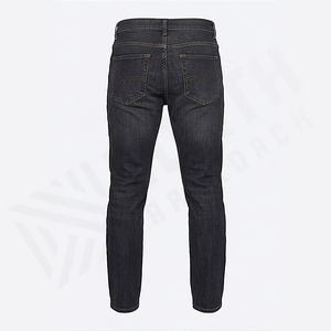 Jeans de Mezclilla Elásticos de Corte Ajustado para Hombre, a la Moda, Combinables con Todo, Cintura Media, Invierno, Otoño, Color Sólido, Lavado, Personalizado - Product Image 2