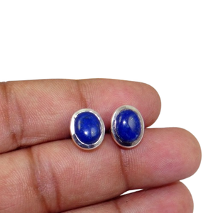 Boucles d'oreilles pendantes en lapis-lazuli pour femmes, argent sterling plaqué or, tendance, cadeau de mariage, anniversaire, fête, bijoux - Product Image 1