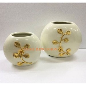 Maceta de Metal con revestimiento de polvo blanco, adornos de Hotel, sala de estar minimalista para exteriores, fiesta de boda, decoración de jardín, jarrones de flores - Product Image 6