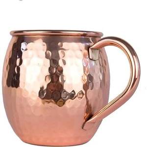 Taza de cobre puro para Moscow Mule, Diseño Artesanal martillado perfecto para Bar, hogar o restaurante, pieza de aspecto elegante - Product Image 6