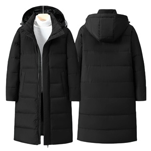 Men Puffer <b>Jacket</b> Down Coat Winter Thick Thermal Hooded Parka Zipper up Wool <b>Padded</b> Coats Loose <b>Waterproof</b> Windbreaker Outerwear - Product Image 1