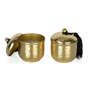 Porte-bougie de Noël en métal écologique, fait main, gaufré, couleur personnalisée, décoratif pour la maison, remplissage de cire, plaqué or - Product Image 6