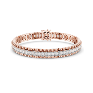 Bracelet tennis en diamants CVD de laboratoire 12 CT VVS-VS EF, disponible en or 18 carats, 14 carats, 10 carats et argent 925, rose, jaune, blanc - Product Image 3