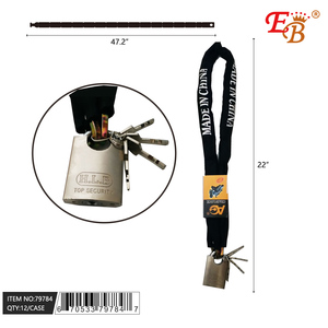 22 \ "catena di blocco per bici resistente in acciaio e lega di zinco con chiave e blocco Password per uso moto 12 pz/CS - Product Image 1