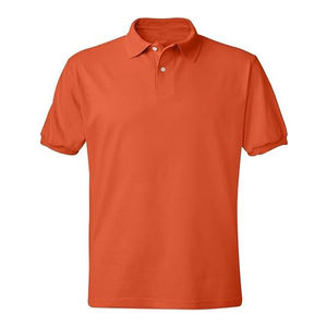 เสื้อโปโลแนววินเทจสำหรับ100% แขนสั้นผ้ายืดหยุ่นระบายอากาศได้ดีมีกระดุมสีพื้น - Product Image 6