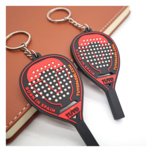 Raquette de tennis personnalisée de qualité supérieure porte-clés en PVC porte-clés 3D en PVC en caoutchouc souple porte-clés en caoutchouc fabricant personnalisé porte-clés en caoutchouc - Product Image 2