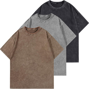 Algodón de rizo francés Diseña tu propio logotipo, el mejor proveedor, camiseta de lavado ácido para hombres, última colección hecha en fábrica, camiseta de lavado ácido para hombres - Product Image 6