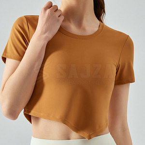 Top corto de algodón de secado rápido para mujer, Top corto de manga corta para mujer, hecho en Pakistán - Product Image 5