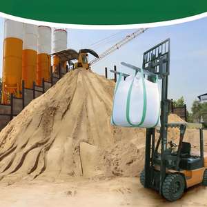 Sac FIBC en plastique avec sangles renforcées, système de fermeture sécurisé, fond plat pour le stockage extérieur, les chantiers de construction, l'agriculture et plus encore - Product Image 6