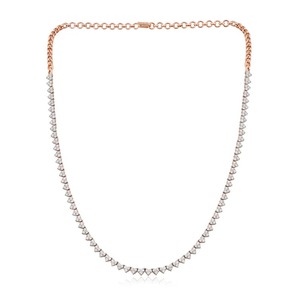 Hermoso Starling Siler corte redondo Moissanite diamante tenis collar excelente corte joyería personalizada mejor regalo para mujeres - Product Image 3