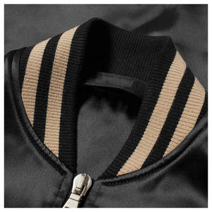 OEM Fabricante de alta calidad personalizado para hombre abrigo de bombardero con cremallera Wind Break Casual Streetwear chaqueta de Bombardero - Product Image 4