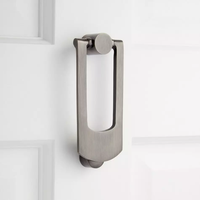 Anneau de heurtoir de porte en fonte antique Design finition noire vintage matériel durable et élégant pour la décoration d'entrée à la maison