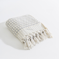 Turc Pom Pom main cuisine petite serviette Peshkir Pestemal multicolore maison décoratif essuie-mains à pois thé