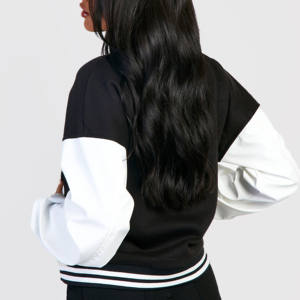 Veste bomber de baseball de haute qualité pour femmes, style varsity, avec manches en cuir et corps en laine, vestes varsity - Product Image 3